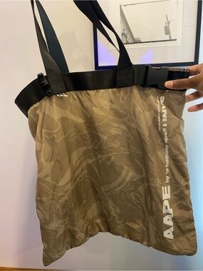 AAPE by A Bathing Ape Camouflage Tote Bag - Olive/Tan